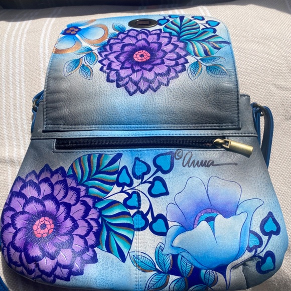 Anna brand blue leather purse - Picture 5 of 5